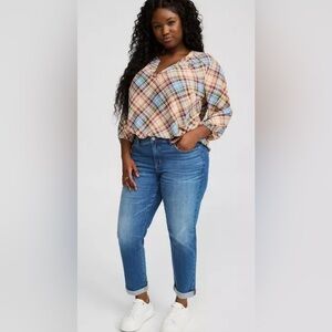 Torrid Harper 3/4 Sleeve Pullover Blouse